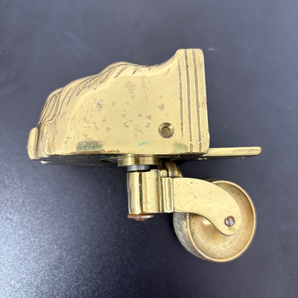 Vintage Furniture Casters OS Gold Brass Lion Paw Feet F285 Set of 4 Home Decor - Picture 13 of 16